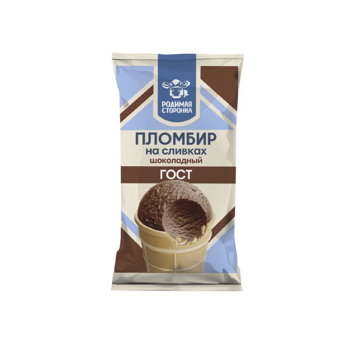 Пломбир на сливках шоколадный ГОСТ 1