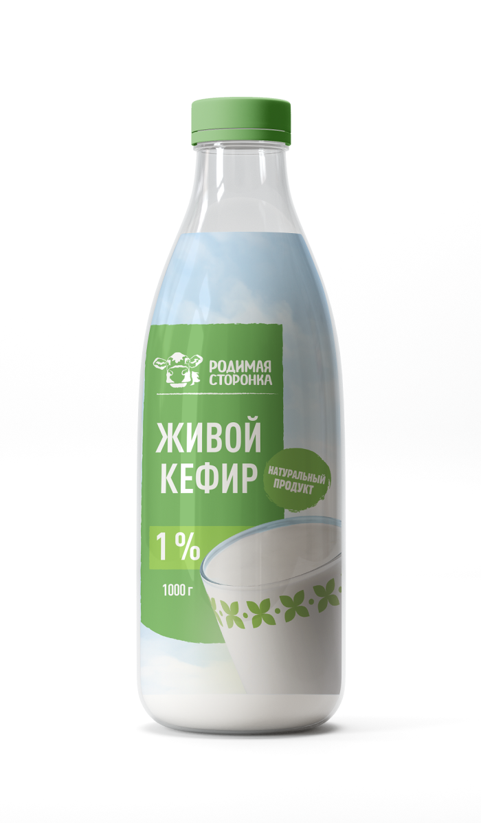 ЖИВОЙ кефир 1%  1000 г 1