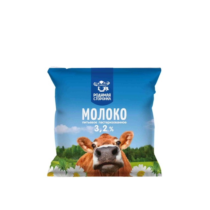 Молоко пастеризованное 3,2% 500 мл 1