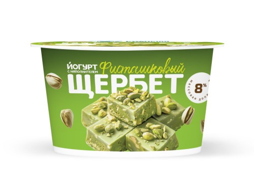 Йогурт с наполнителем "Фисташковый щербет" м.д.ж. 8% 150г РС
