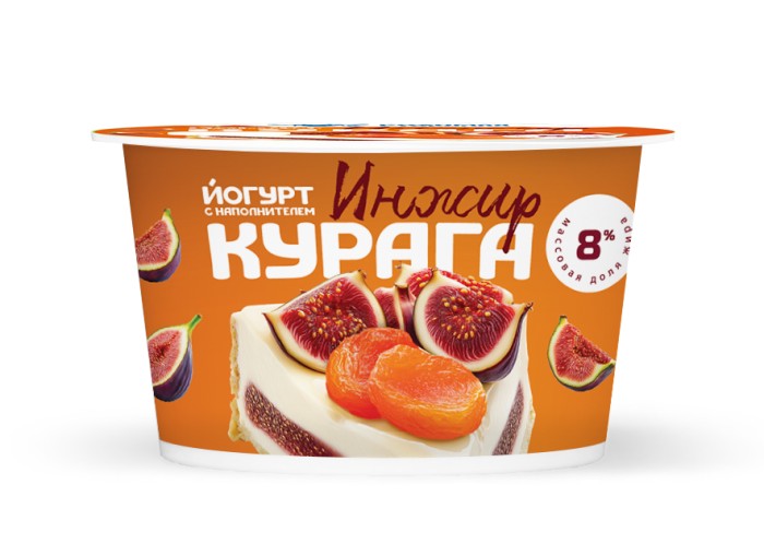 Йогурт с наполнителем "Инжир-Курага" м.д.ж. 8% 150г РС 1