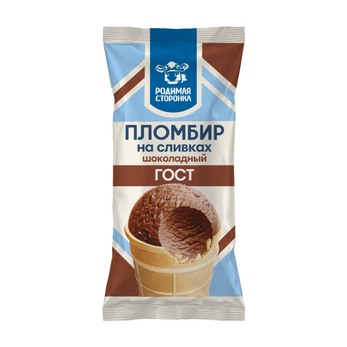 Пломбир на сливках шоколадный ГОСТ 1